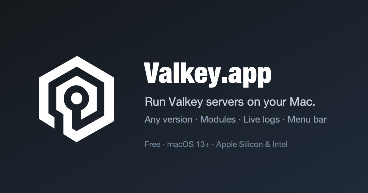 I built a native Mac app to manage local Valkey servers